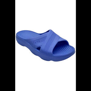 Ryka Women's Cross Band Recovery Slide Sandals Refresh Blue - Medium